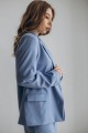 Пиджак голубого цвета удлиненный [106-0224]
