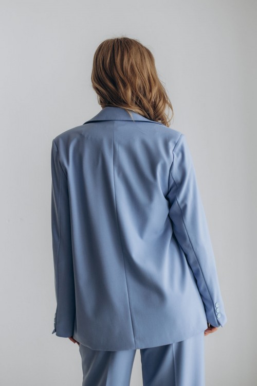 Піджак блакитного кольору подовжений [106-0224]