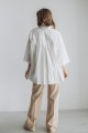 Блуза котонова біла на спинці складки [031-0723]