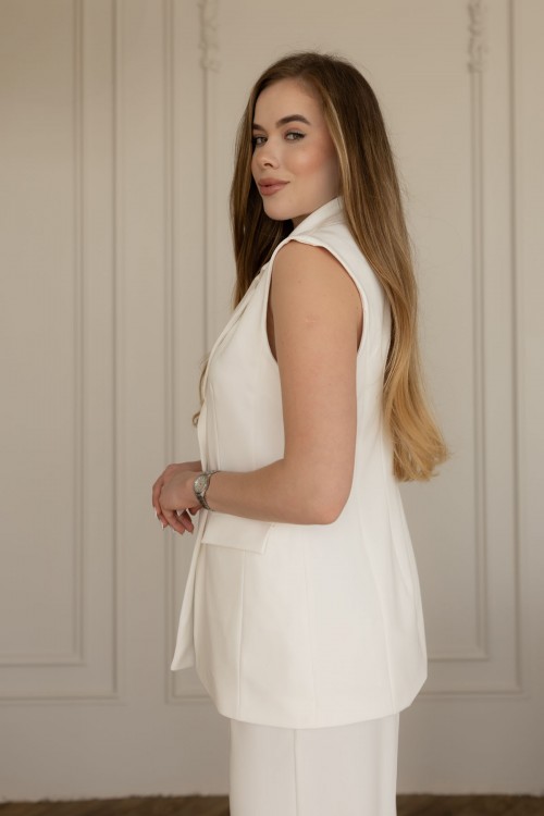 Жилет білий виталений "Силует" [171-0226]