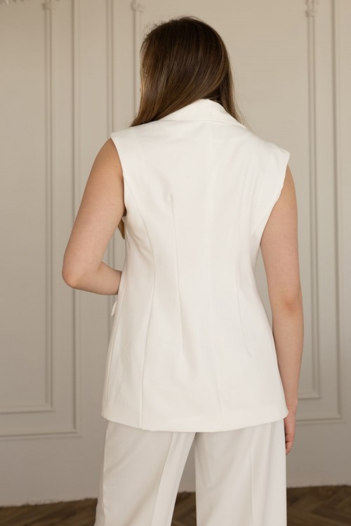 Жилет білий виталений "Силует" [171-0226]