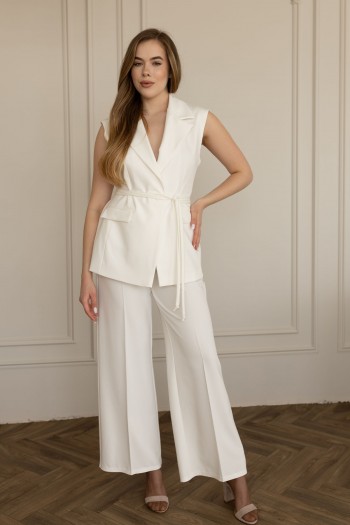 Жилет білий виталений "Силует" [171-0226]