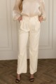 Штани прямого крою ванільного кольору "Палаццо" [073-0126]