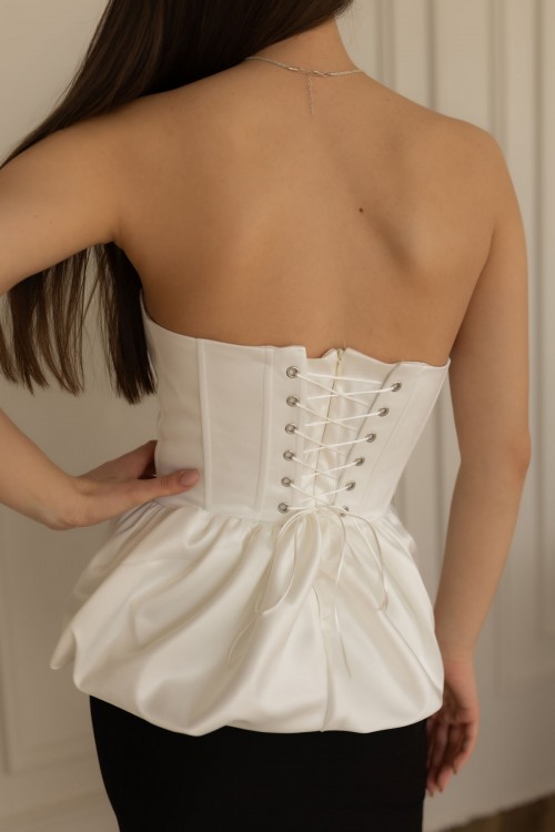 Корсет з пишною баскою "Камелія" [081-1225]