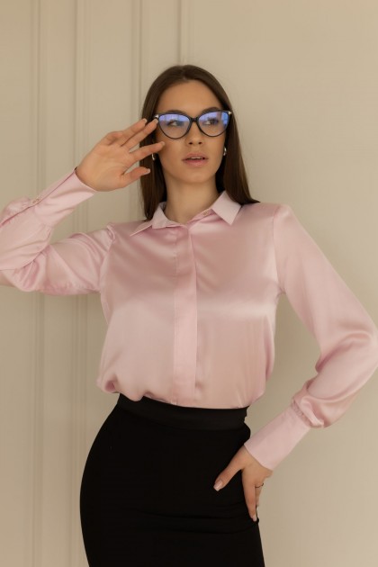  Блуза з комірцем рожевого кольору "Мілана" [032-1225]