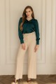 Блуза з комірцем смарагдова "Мілана" [035-1225]