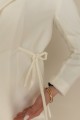 Піджак білий із зав'язками на талії "Келі" [101-0226]