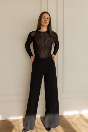 Штани чорні низької посадки "Келі" [070-0426]