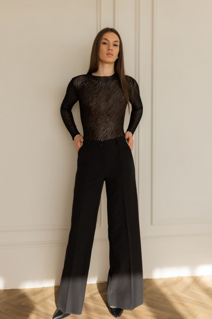 Штани чорні низької посадки "Келі" [070-0426]