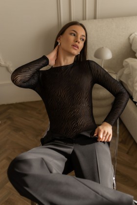 Боді чорного кольору сітка "Спокуса" [080-0226]