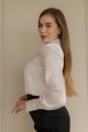 Блуза з комірцем біла "Мілана" [031-1225]