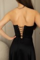 Сукня чорна корсетна атласна "Венеція" [010-0525]