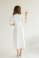 Сукня міді довжини на гудзички біла 021-0723