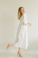 Сукня біла котонова міді довжини 021-0923
