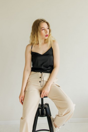 Брюки карго бежевые 073-0623