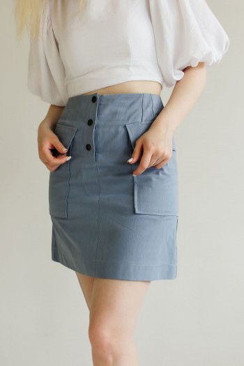  Юбка мини джинс коттон 067-0523