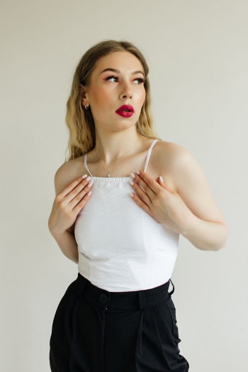 Топ-американка белый 081-0523