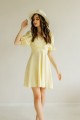 Платье легкое и воздушное солнечно-желтого цвета 024-0623