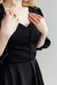 платье черное короткое 020-0623