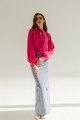 Блуза розовая со стойкой 032-0423