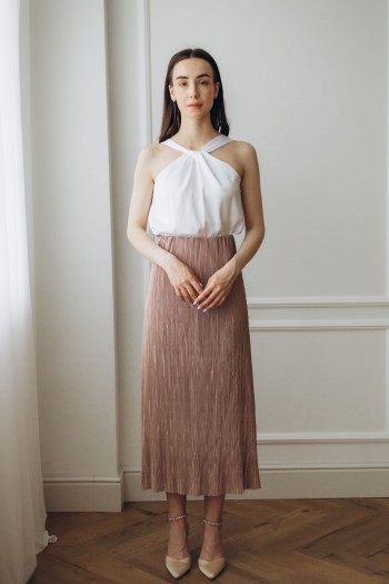 Спідниця гофрована довжини міді [063-0624]