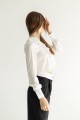 Блуза белая укороченная с рюшами [031-0224]