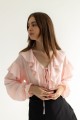 Блуза рожева пудра із рюшами [032-0723]