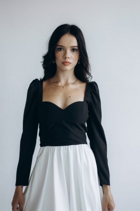 Блуза чорна софтова [030-0924]