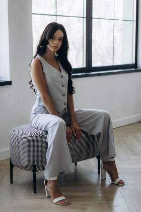 Костюм жилетка і штани в полоску [099-0724]