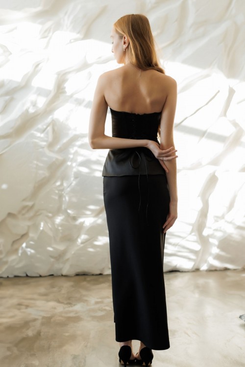 Юбка черная с распоркой "Макси" [060-0524]