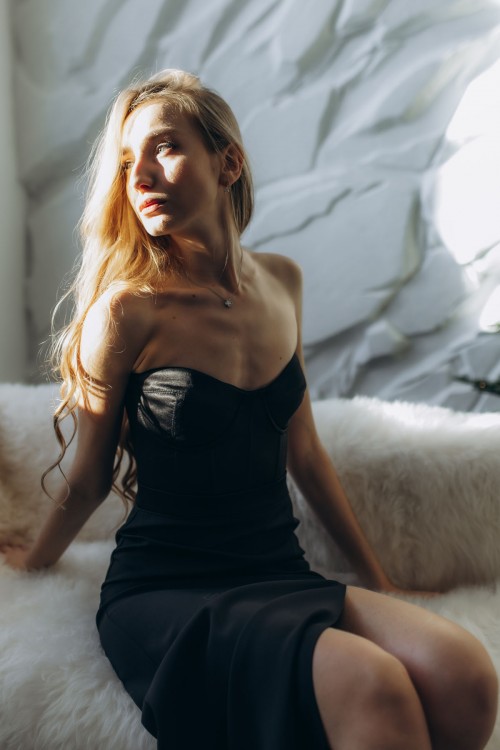 Корсет атласний чорний "Грація" [080-1125]