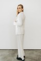 Костюм білий піджак з поясом і штани прямого крою "Мілана"   [091-0825]