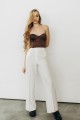 Штани прямого крою білі "Мілана" [071-0625]