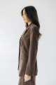 Жакет виталений із поясом шоколадний  "Мілана" [103-0825]