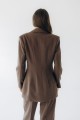 Жакет виталений із поясом шоколадний  "Мілана" [103-0825]