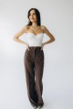 Штани прямого крою шоколадні "Мілана" [073-0625]