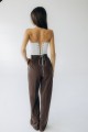 Штани прямого крою шоколадні "Мілана" [073-0625]