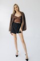 Шорты-юбка черного цвета "Адель" [130-1125]