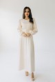 Сукня атласна довжини максі айворі "Анна" [013-1125]