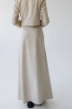 Спідниця кашемірова максі бежева "Софія"[063-1125] 