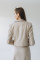  Жакет кашемировый бежевый укороченный "София"[103-1125]