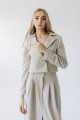  Жакет кашемировый бежевый укороченный "София"[103-1125]