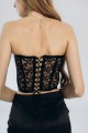 Корсет мережевний чорний "Вікторія" [080-1025]