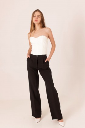 Штани прямі класичні чорні [070-0723]