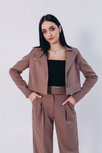 Пиджак моко укороченный [103-0124]