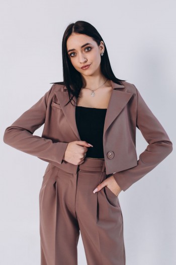 Пиджак моко укороченный [103-0124]