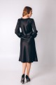 Платье-комбинация черная из королевского атласа [020-1123]
