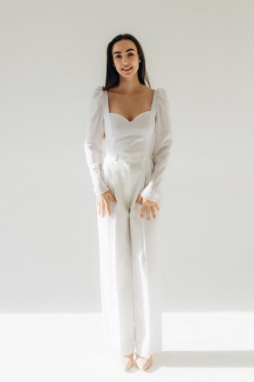 Блуза біла софтова [031-0125]