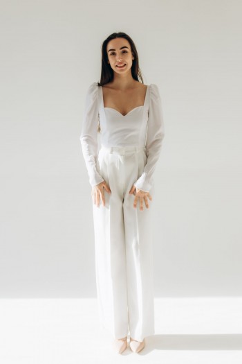 Блуза белая софтовая [031-0125]